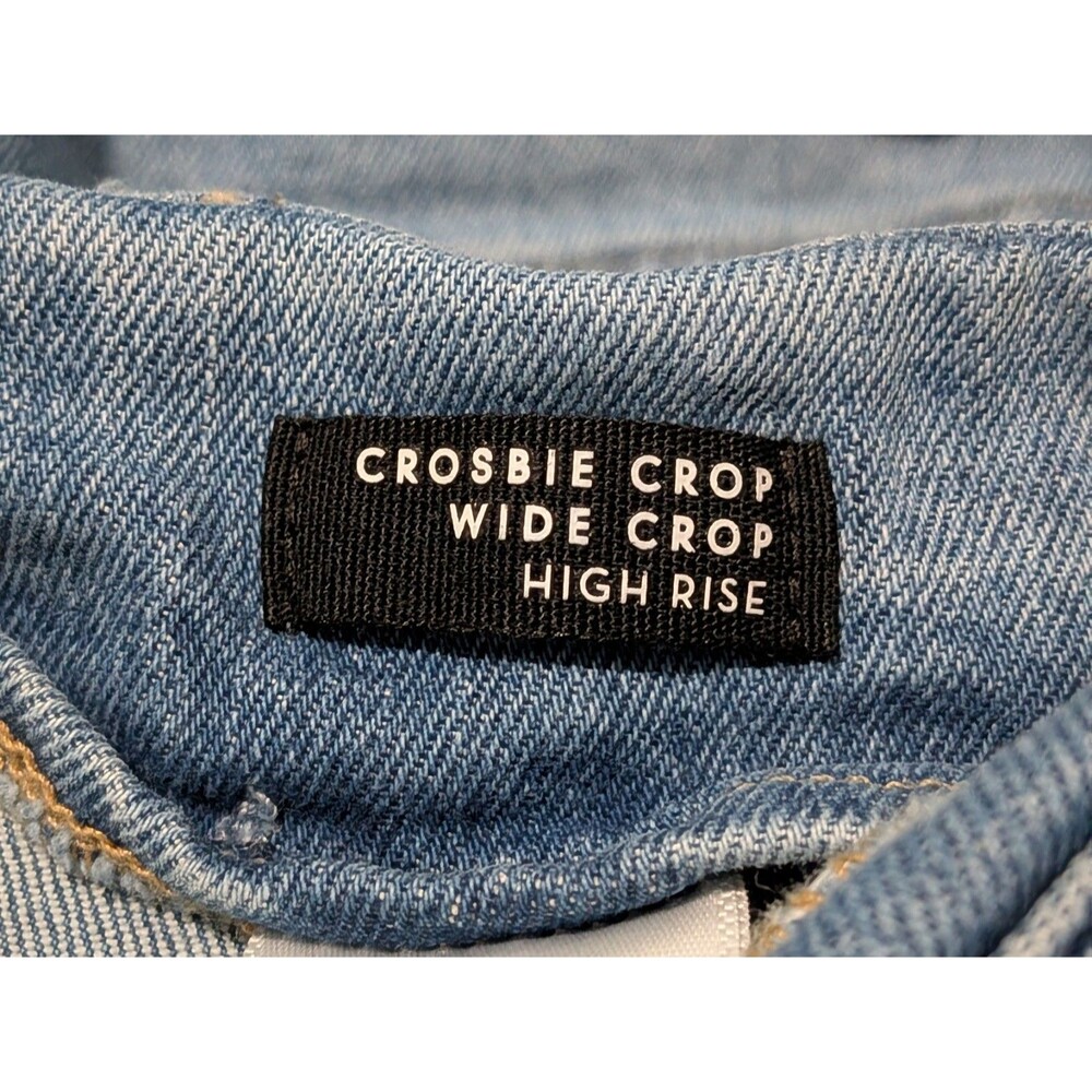 Veronica Beard Jeans Womens 29x26 Crosbie Wide Crop Denim Blue - Picture 7 of 9